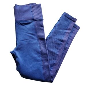 aerie offline Seamless 7/8 Hi Rise leggings Size xs Light‎ Blue Stretch Ribbed